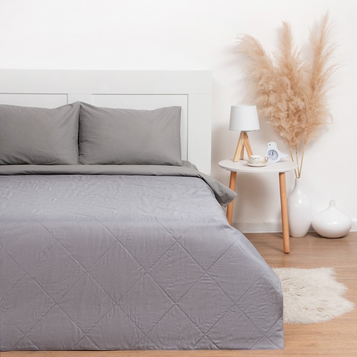 

Покрывало LoveLife 1,5 сп 150х210±5 см, цвет серый, микрофайбер, 100% п/э