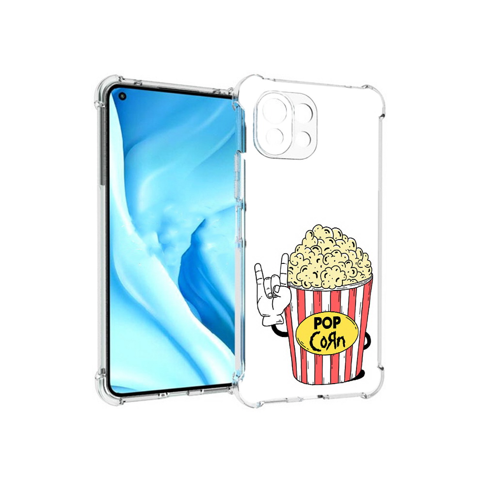 

Чехол MyPads Tocco для Xiaomi Mi 11 Lite крутой попкорн (PT159462.256.427), Прозрачный, Tocco