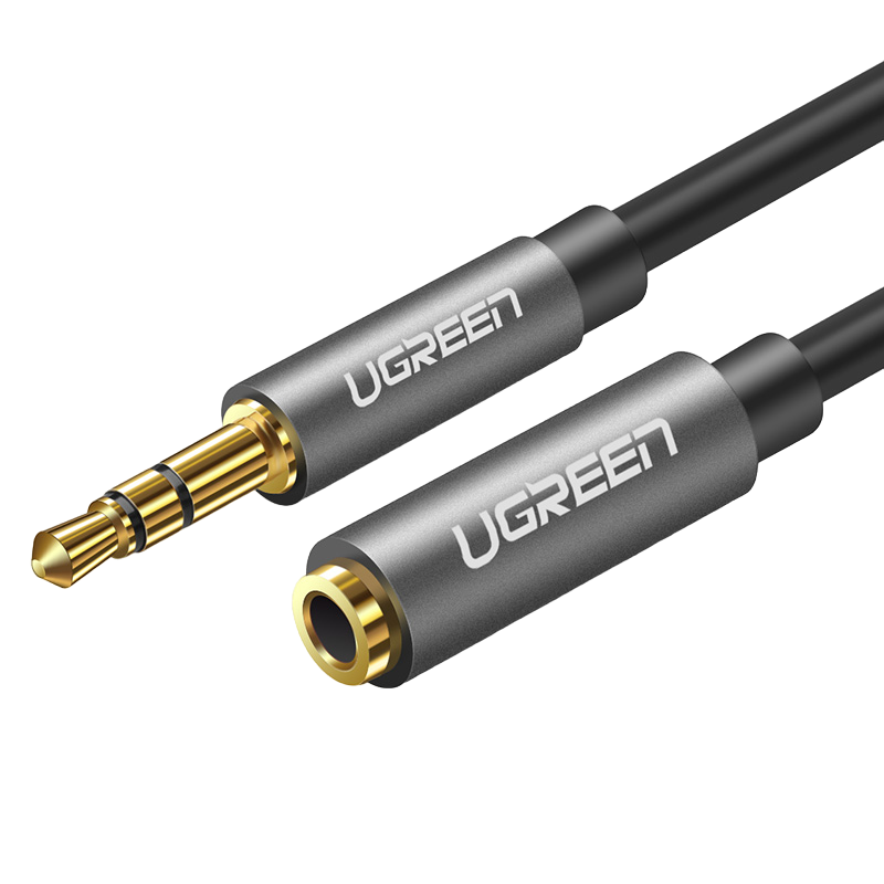 

Кабель AUX uGreen AV118 1м, Черный/серый, AV118