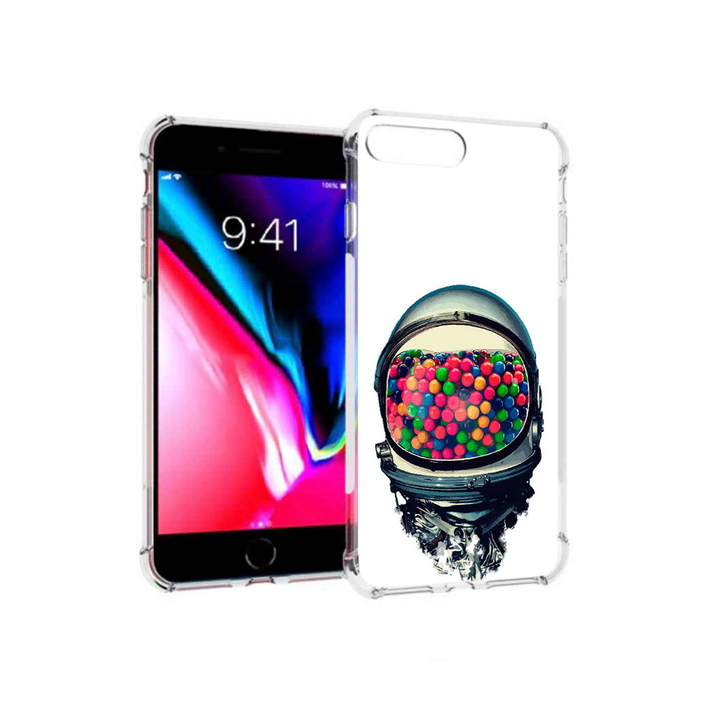 

Чехол MyPads Tocco для Apple iPhone 8 Plus шлем космонавта (PT70866.609.700), Прозрачный, Tocco