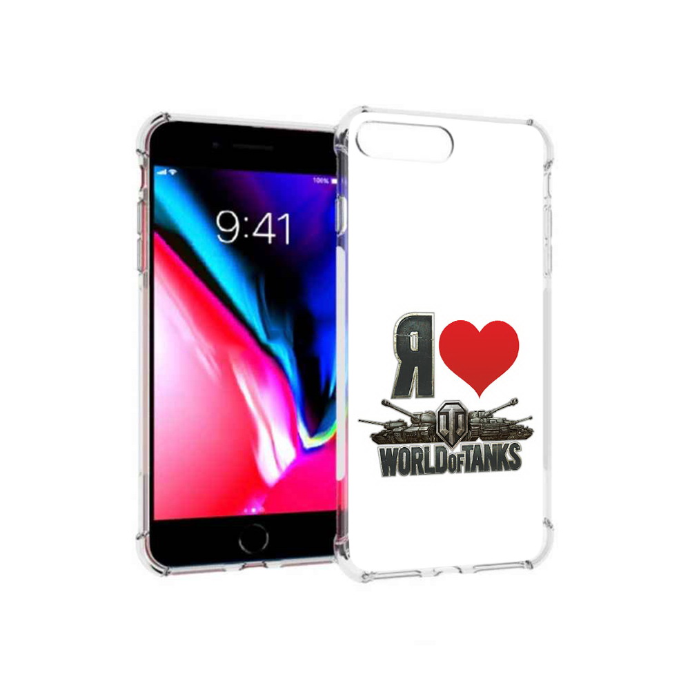 

Чехол MyPads Tocco для Apple iPhone 8 Plus я люблю ворлд оф танк (PT70866.609.702), Прозрачный, Tocco