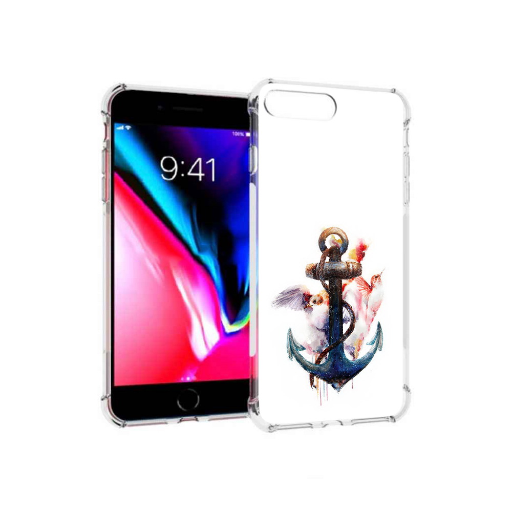 

Чехол MyPads Tocco для Apple iPhone 8 Plus якорь с птицами (PT70866.609.703), Прозрачный, Tocco