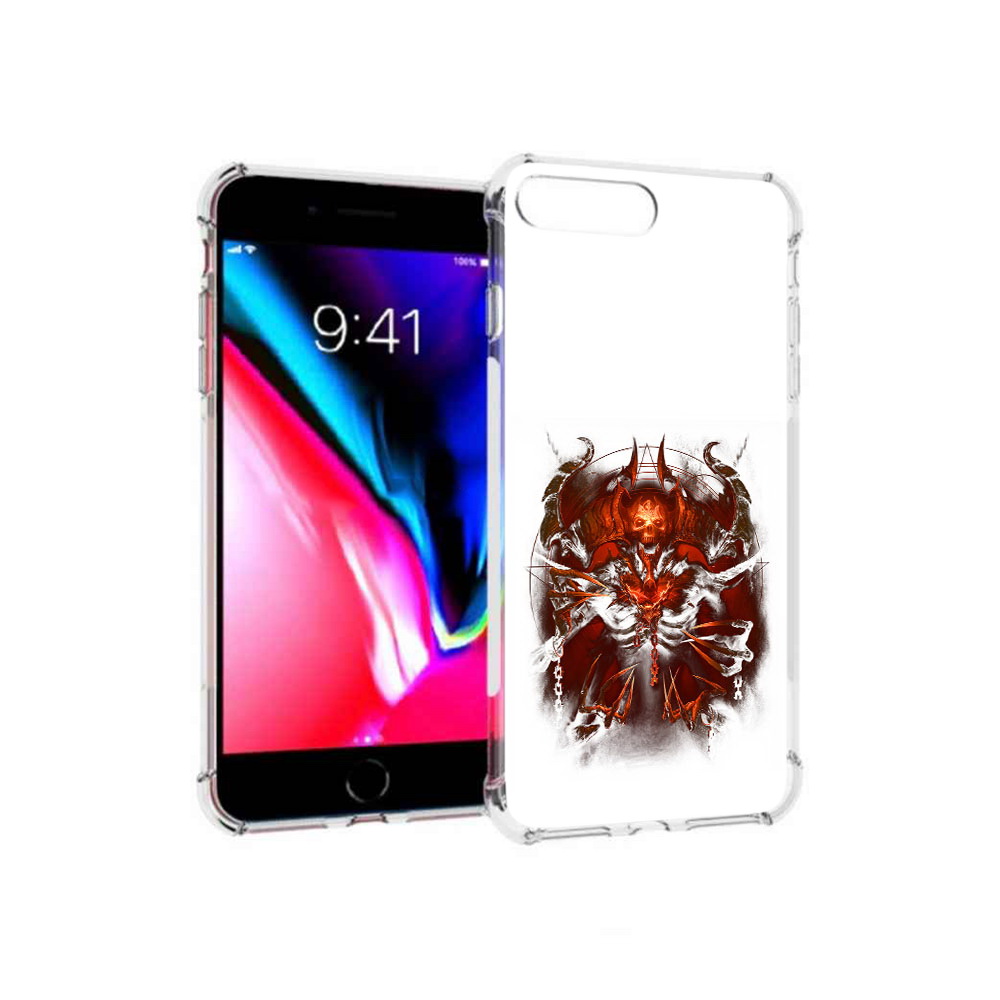 

Чехол MyPads Tocco для Apple iPhone 8 Plus яркий демон (PT70866.609.708), Прозрачный, Tocco