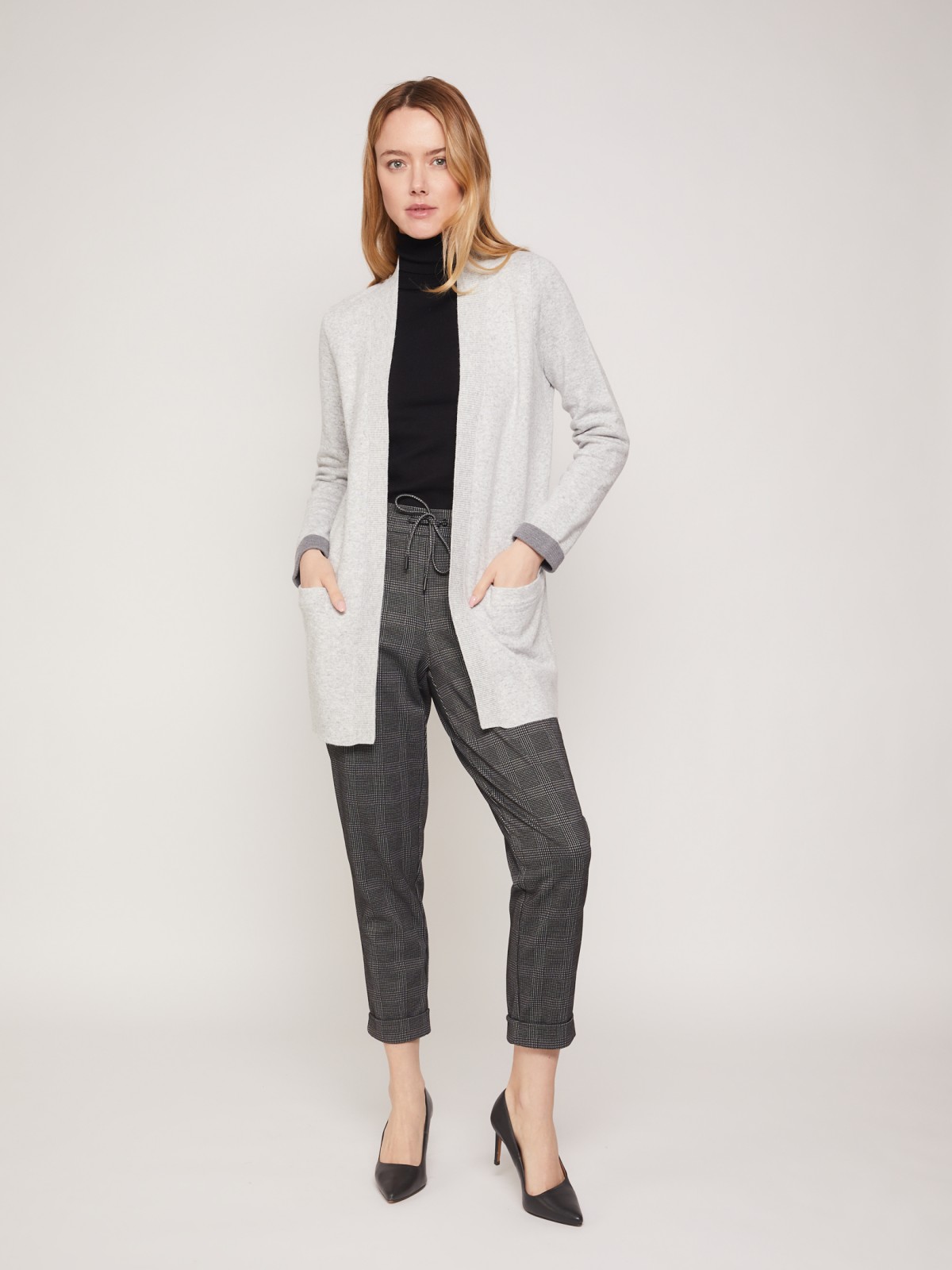 

Кардиган женский Zolla 021336423043 серый 2XL, 021336423043