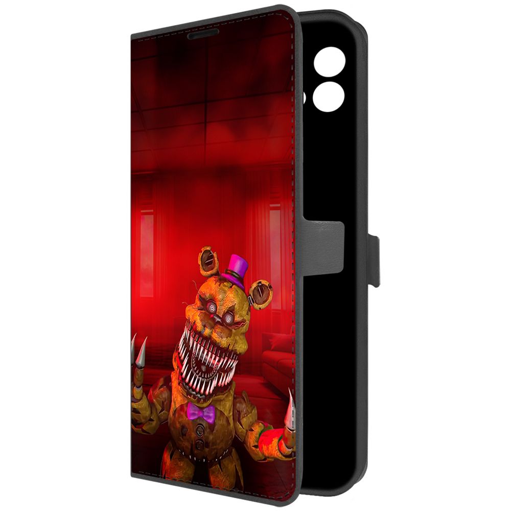 

Чехол-книжка Krutoff Eco Book для Realme Narzo 50i ФНАФ - Фредди атакует (черный)