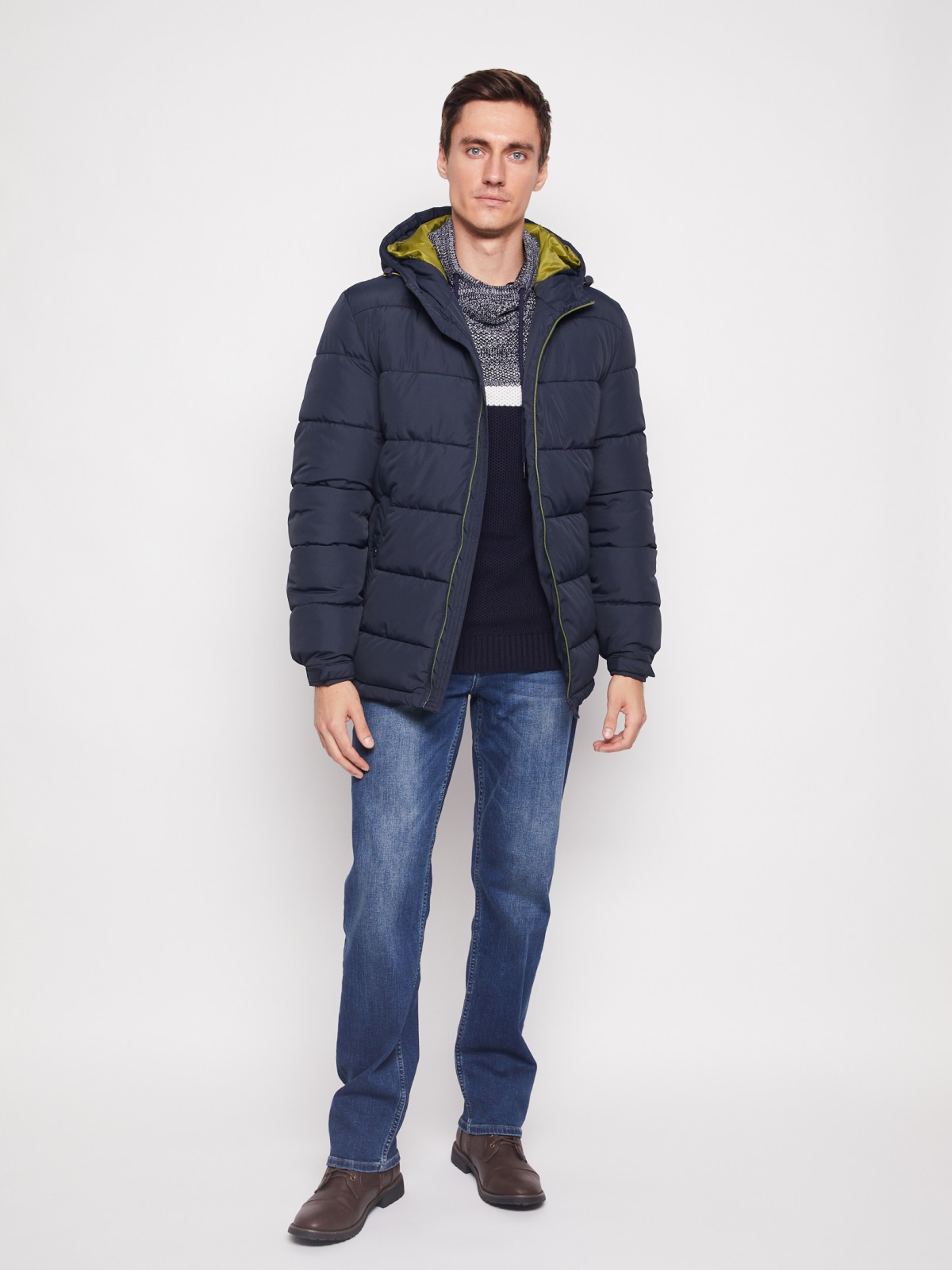 

Куртка мужская Zolla 011345102014 синяя XXXL