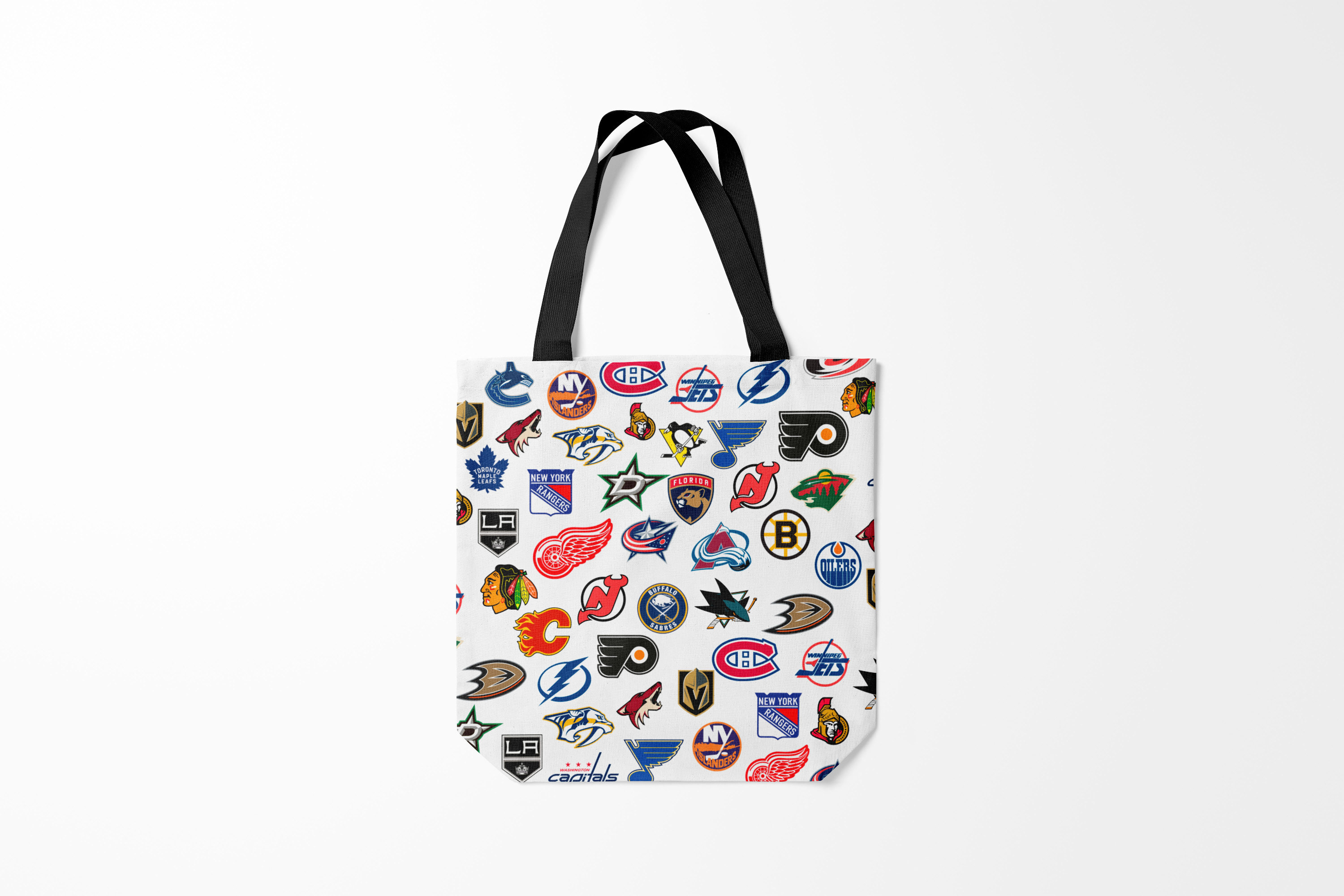 

Сумка шoппер унисекс Burnettie NHL PATTERN, черный, NHL PATTERN