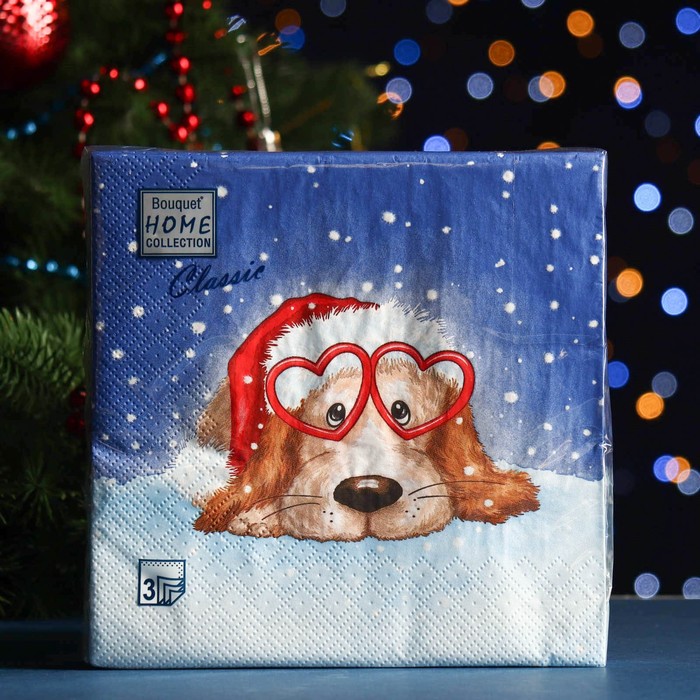 

Салфетки бумажные "Home Collection Classic" Собачье сердце, 3 слоя, 33x33, 20 шт