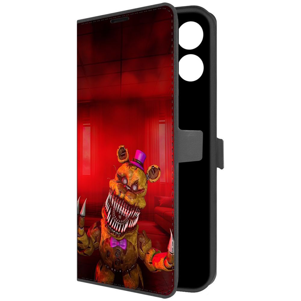 

Чехол-книжка Krutoff Eco Book для Realme C53 ФНАФ - Фредди атакует (черный)