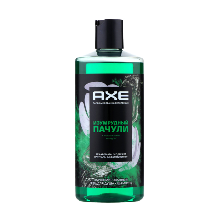 Гель-шампунь для душа AXE Shower 2в1 Изумрудный пачули, 400 мл, 1 шт