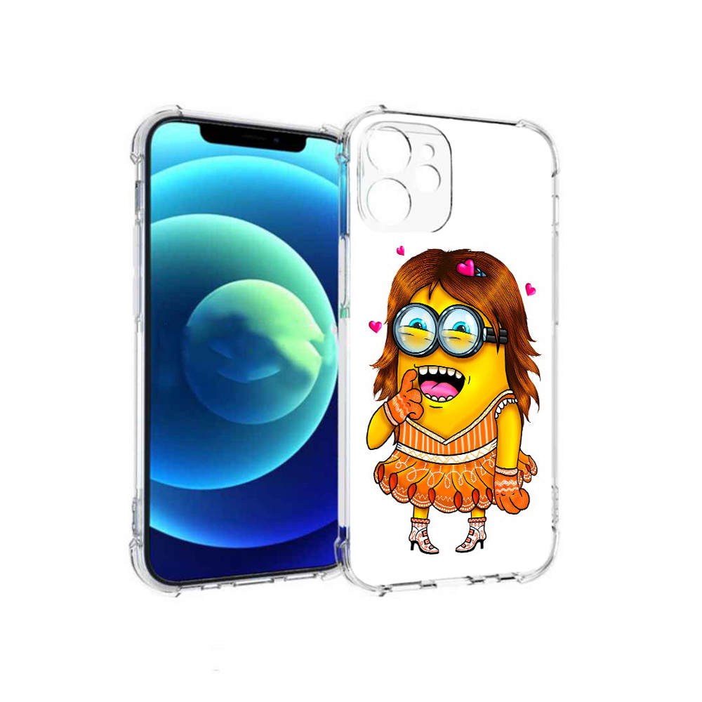 

Чехол MyPads Tocco для Apple iPhone 12 mini Миньон девочка (PT157566.610.116), Прозрачный, Tocco