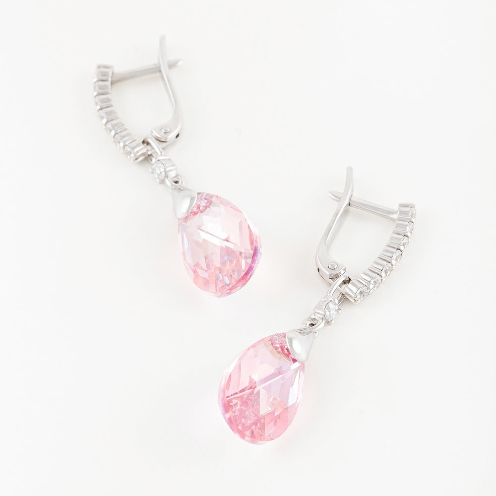 

Серьги женские из серебра НАШЕ ЗОЛОТО А9С20160-6106р swarovski/фианит