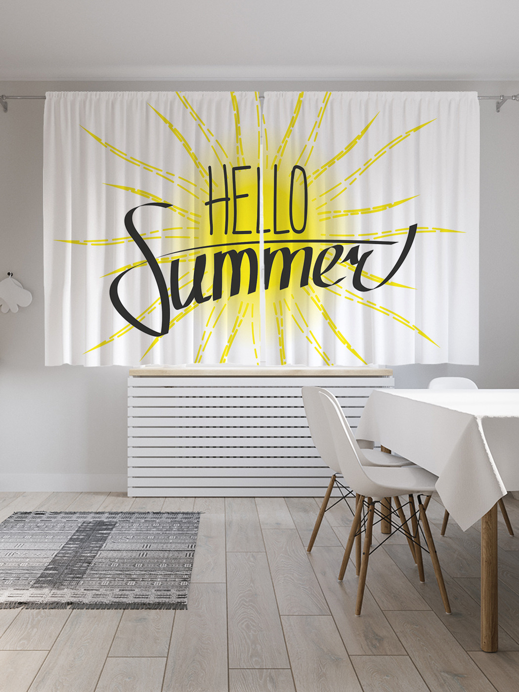 

Шторы JoyArty с фотопечатью "Приветствую лето" из сатена, 290х180 см, Приветствую лето