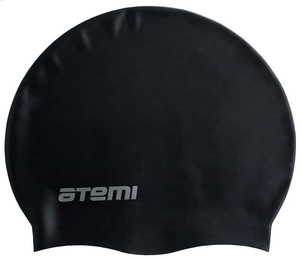 фото Шапочка для плавания atemi, тонкий силикон, черный , tc409