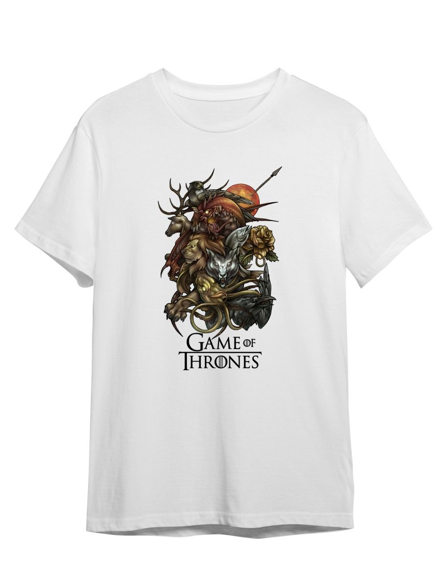 Футболка унисекс СувенирShop Дом Дракона/Game of Thrones 12 белая 4XL (60-62)