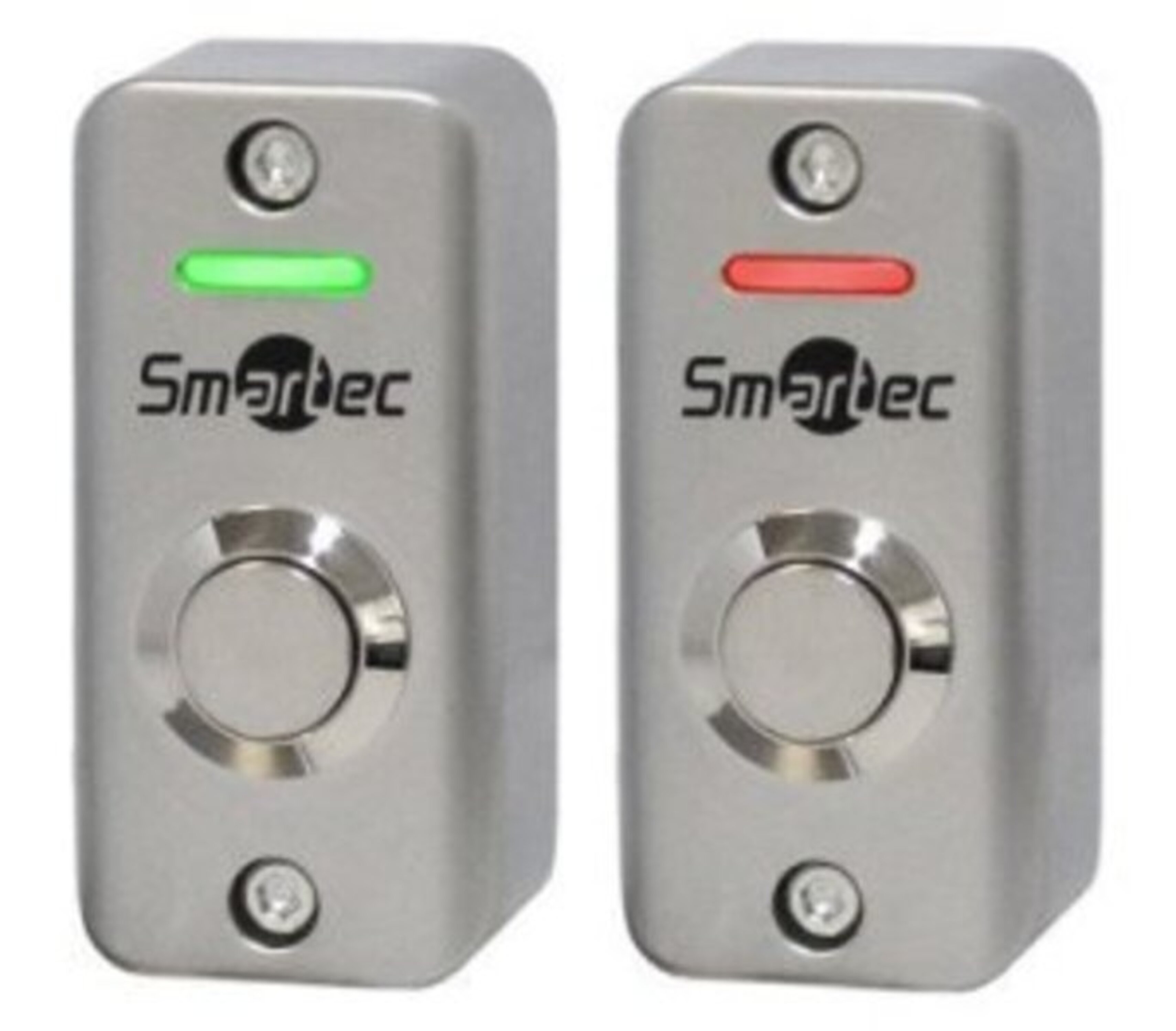 

Кнопка выхода Smartec ST-EX012LSM металлическая, 2-х цветный СИД индикатор, накладная, НР, Серебристый