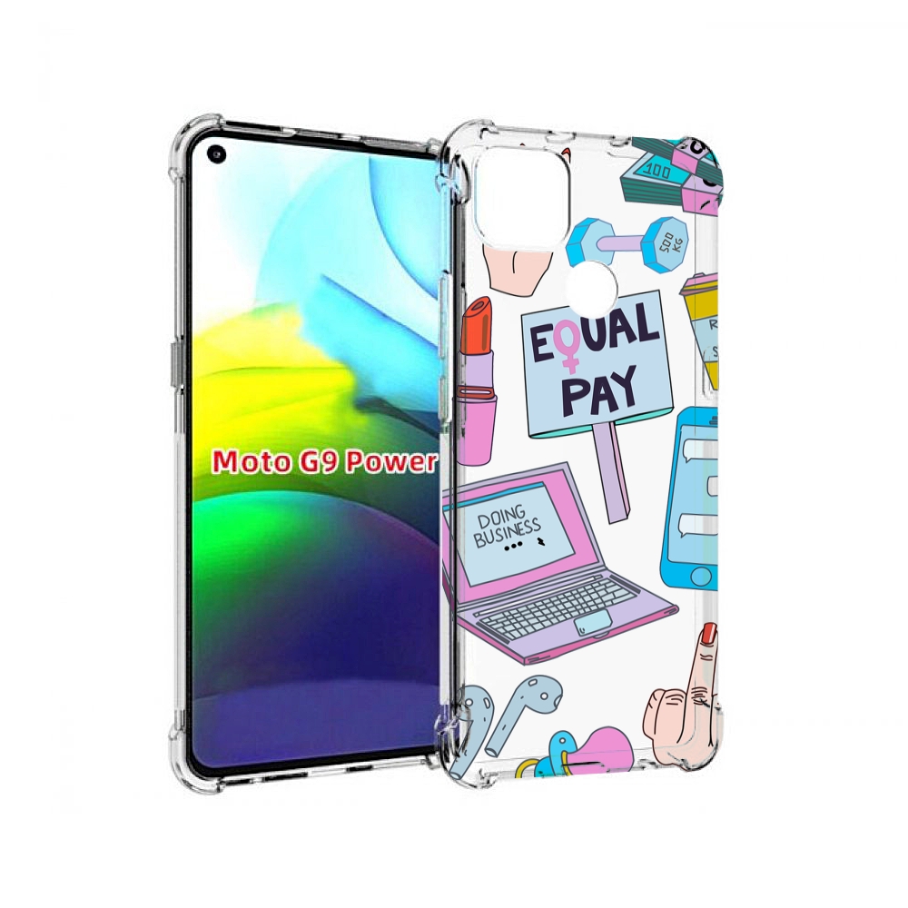 

Чехол MyPads разные-штучки для Motorola Moto G9 Power, Прозрачный, Tocco