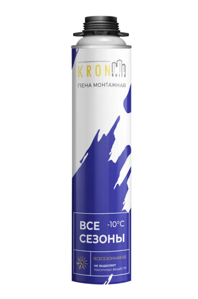 фото Профессиональная монтажная пена kronbuild всесезонная 65