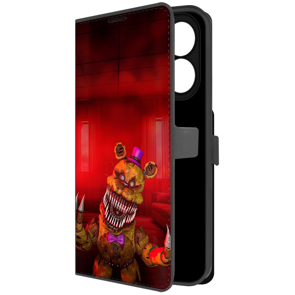 

Чехол-книжка Krutoff Eco Book для Xiaomi Redmi Note 13 4G ФНАФ - Фредди атакует (черный)