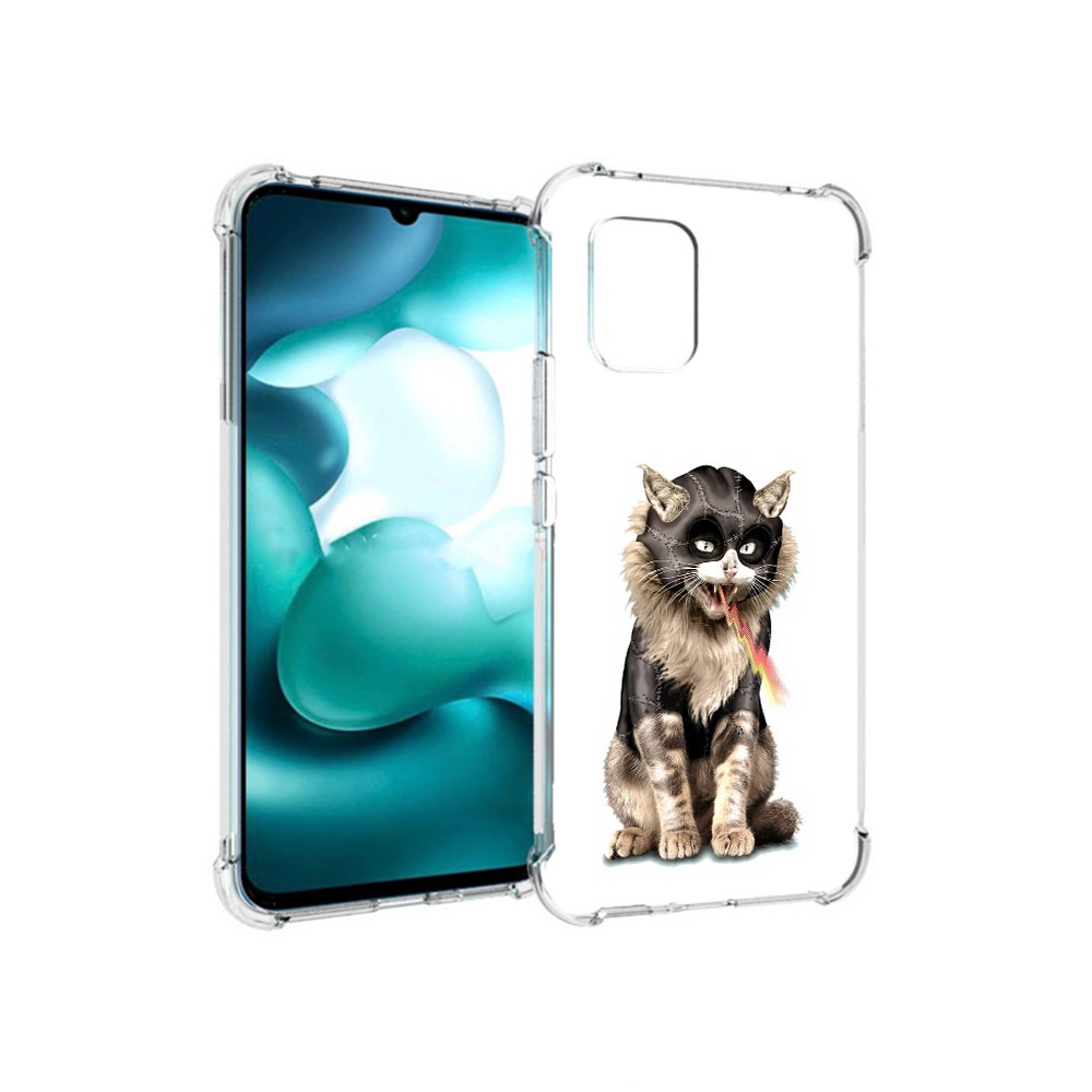 

Чехол MyPads Tocco для Xiaomi Mi 10 Lite дьяволский кот (PT150213.294.341), Прозрачный, Tocco