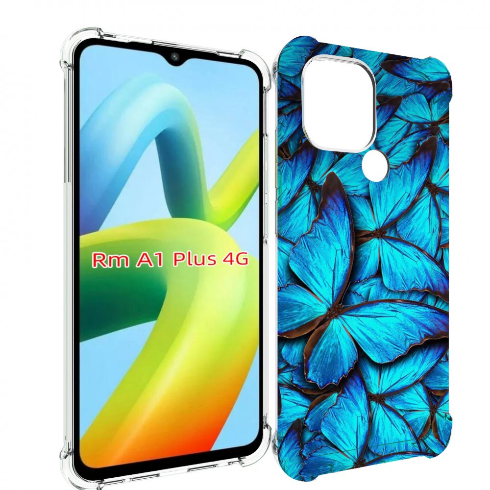

Чехол MyPads бирюзовые бабочки для Xiaomi Redmi A1 Plus +, Прозрачный, Tocco