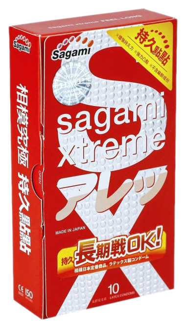 фото Презервативы sagami xtreme feel long повышенной прочности с точечной текстурой 10 шт.