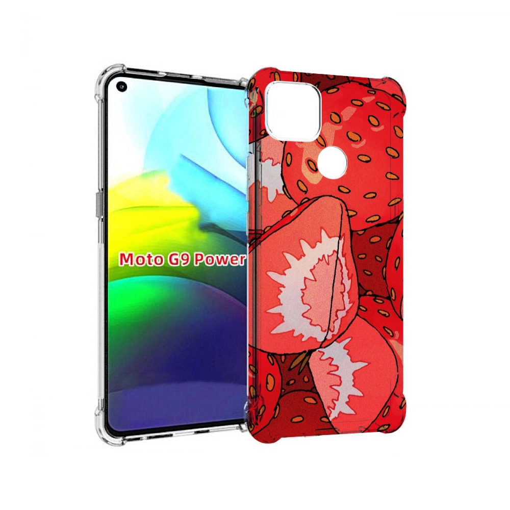 

Чехол MyPads рисованная-клубника для Motorola Moto G9 Power, Прозрачный, Tocco