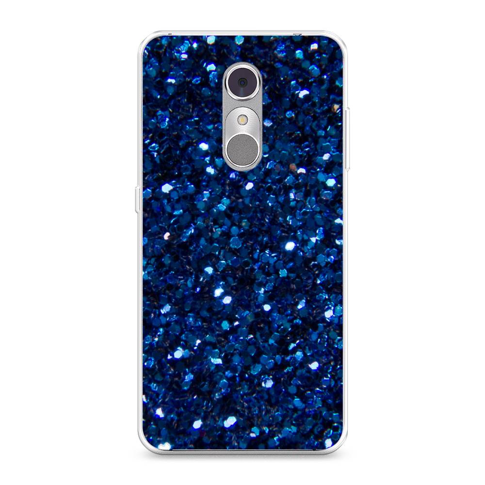 фото Силиконовый чехол "синие блестки рисунок" на zte blade a910 awog