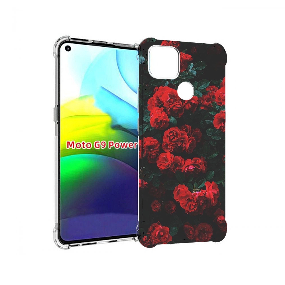 

Чехол MyPads розы-в-листьях для Motorola Moto G9 Power, Прозрачный, Tocco