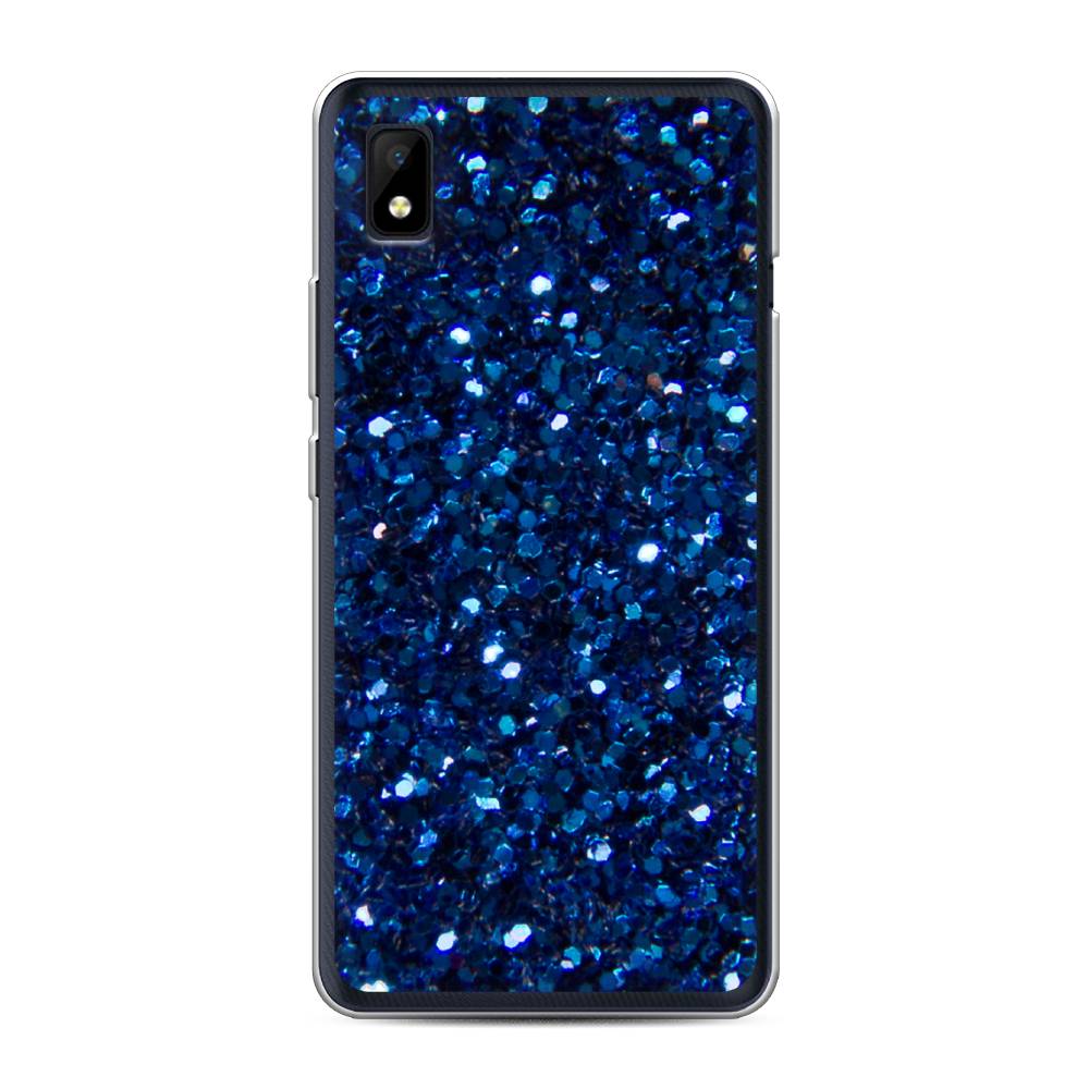 фото Силиконовый чехол "синие блестки рисунок" на zte blade l210 awog