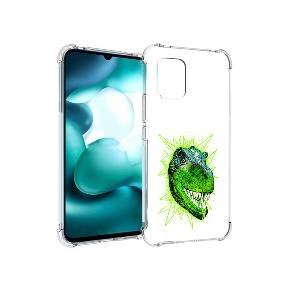 

Чехол MyPads Tocco для Xiaomi Mi 10 Lite зеленый динозавр (PT150213.294.358), Прозрачный, Tocco