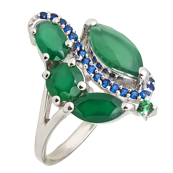 

Кольцо из серебра р. 17 Balex Jewellery 1410931724, хризопраз, 1410931724
