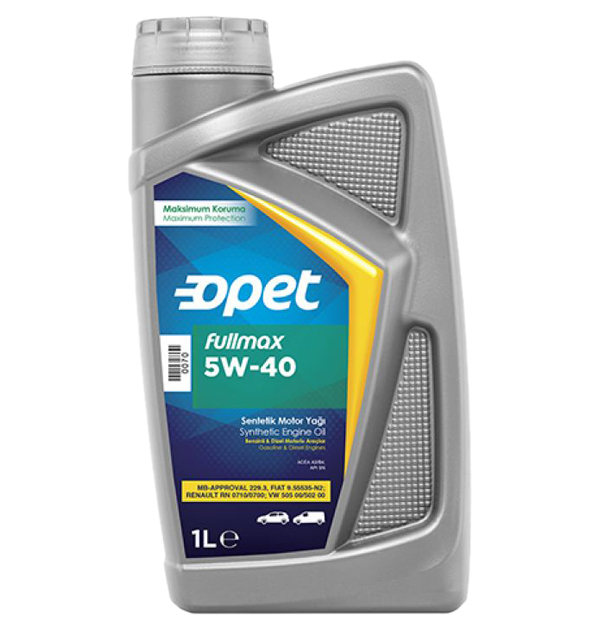 

Моторное масло OPET синтетическое FULLTECH 5W40 1л