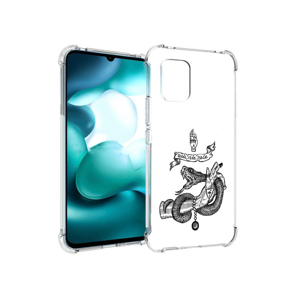 

Чехол MyPads Tocco для Xiaomi Mi 10 Lite змея на руке рисунок (PT150213.294.366), Прозрачный, Tocco