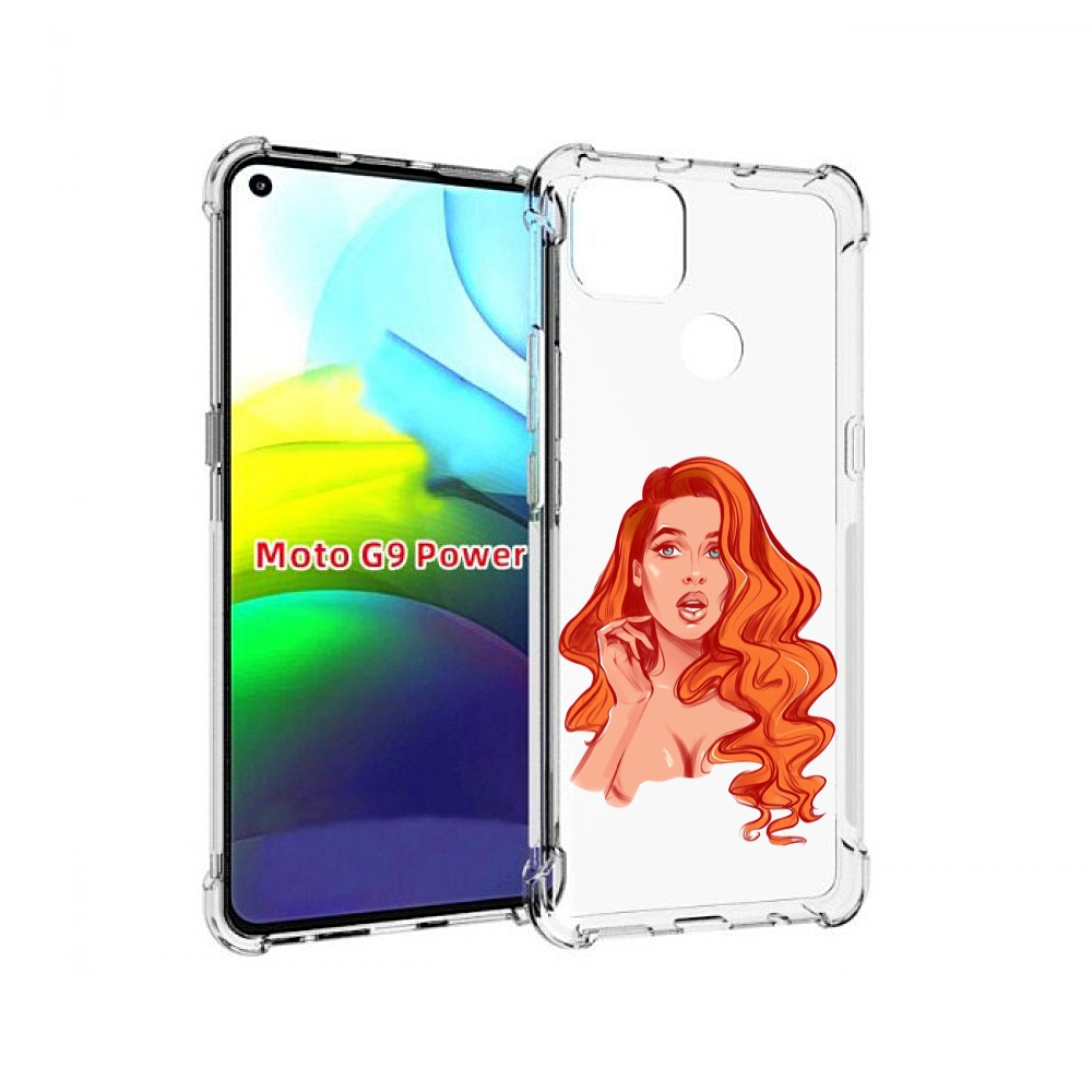 

Чехол MyPads рыжая-девушка-модельной-внешности женский для Motorola Moto G9 Power, Прозрачный, Tocco