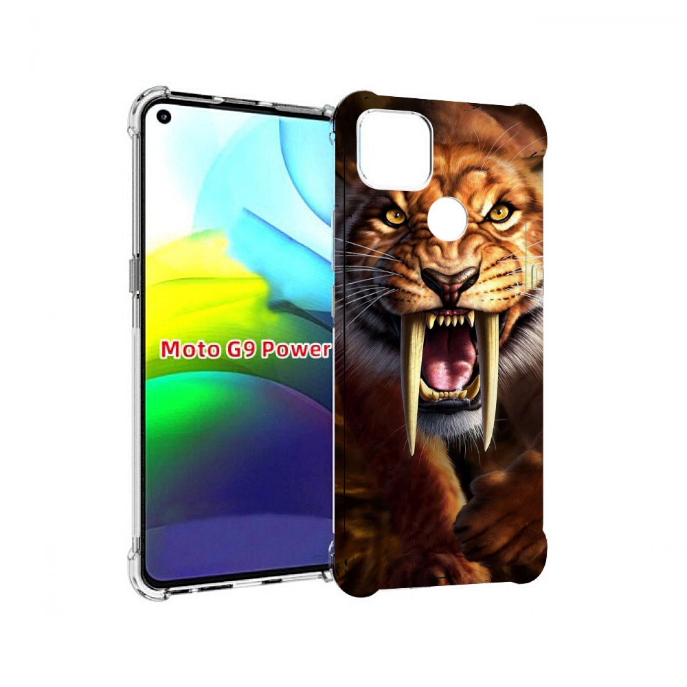 

Чехол MyPads саблезубый злой тигр для Motorola Moto G9 Power, Прозрачный, Tocco