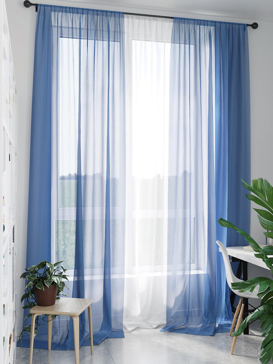

Тюль для комнаты AT HOME / 150х280 см / Мирела (синий), 206969-280