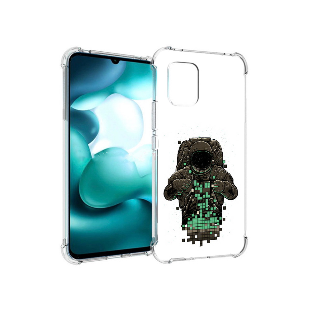 

Чехол MyPads Tocco для Xiaomi Mi 10 Lite космонавт с пикселями (PT150213.294.394), Прозрачный, Tocco