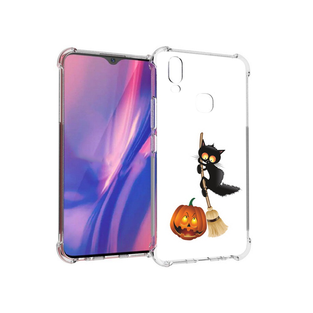 

Чехол MyPads Tocco для Vivo Y11 хэлуинский котик (PT144890.422.667), Прозрачный, Tocco