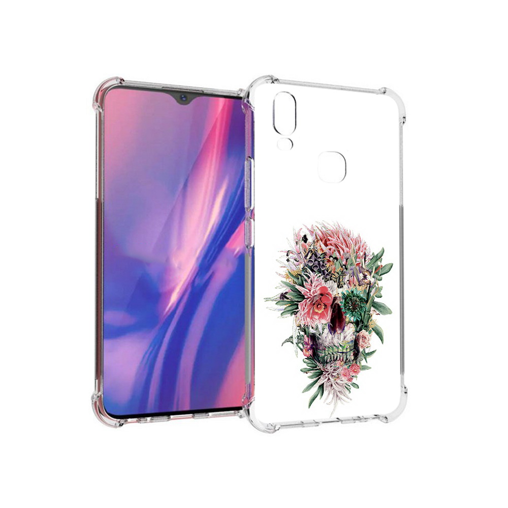 

Чехол MyPads Tocco для Vivo Y11 череп из цветов (PT144890.422.677), Прозрачный, Tocco