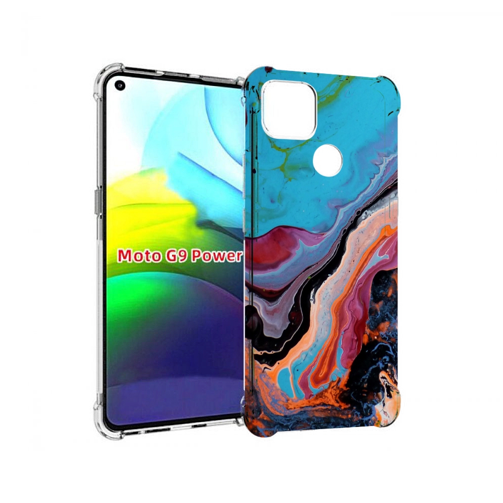 

Чехол MyPads смешанные краски для Motorola Moto G9 Power, Прозрачный, Tocco