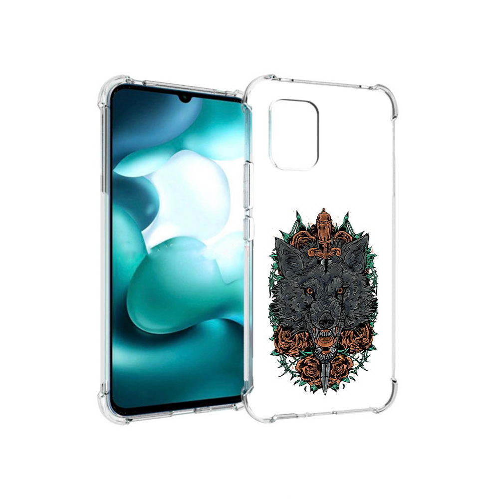 

Чехол MyPads Tocco для Xiaomi Mi 10 Lite красивый злой волк (PT150213.294.409), Прозрачный, Tocco