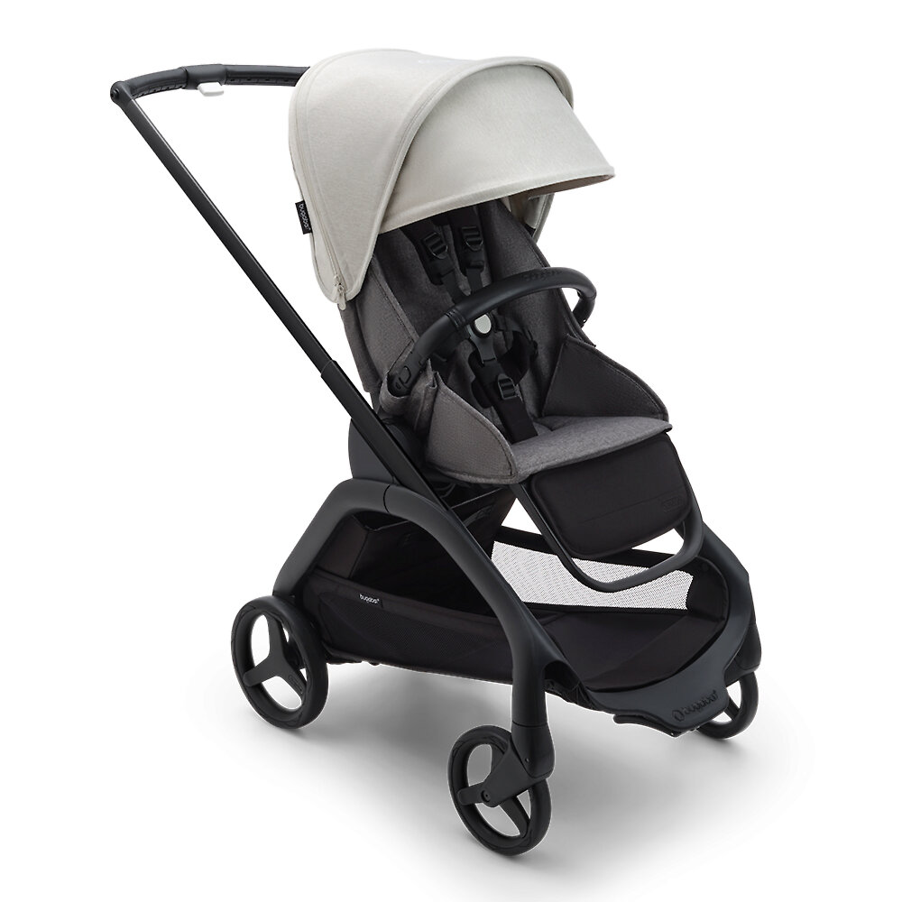 Прогулочная коляска Bugaboo Dragonfly Black, цвет Grey Melange / Misty White