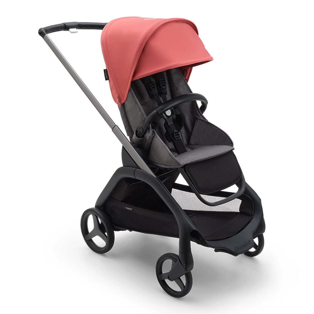 

Прогулочная коляска Bugaboo Dragonfly Graphite, цвет Grey Melange / Sunrise Red, Dragonfly Graphite