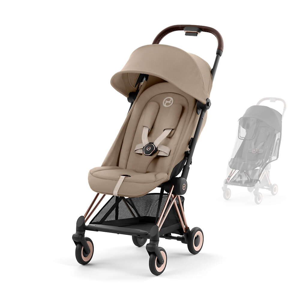 Прогулочная коляска Cybex Coya, цвет Cozy Beige RC / Rose Gold