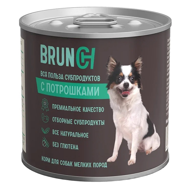 Консервы для собак Brunch премиум потрошки, для мелких пород, 240г