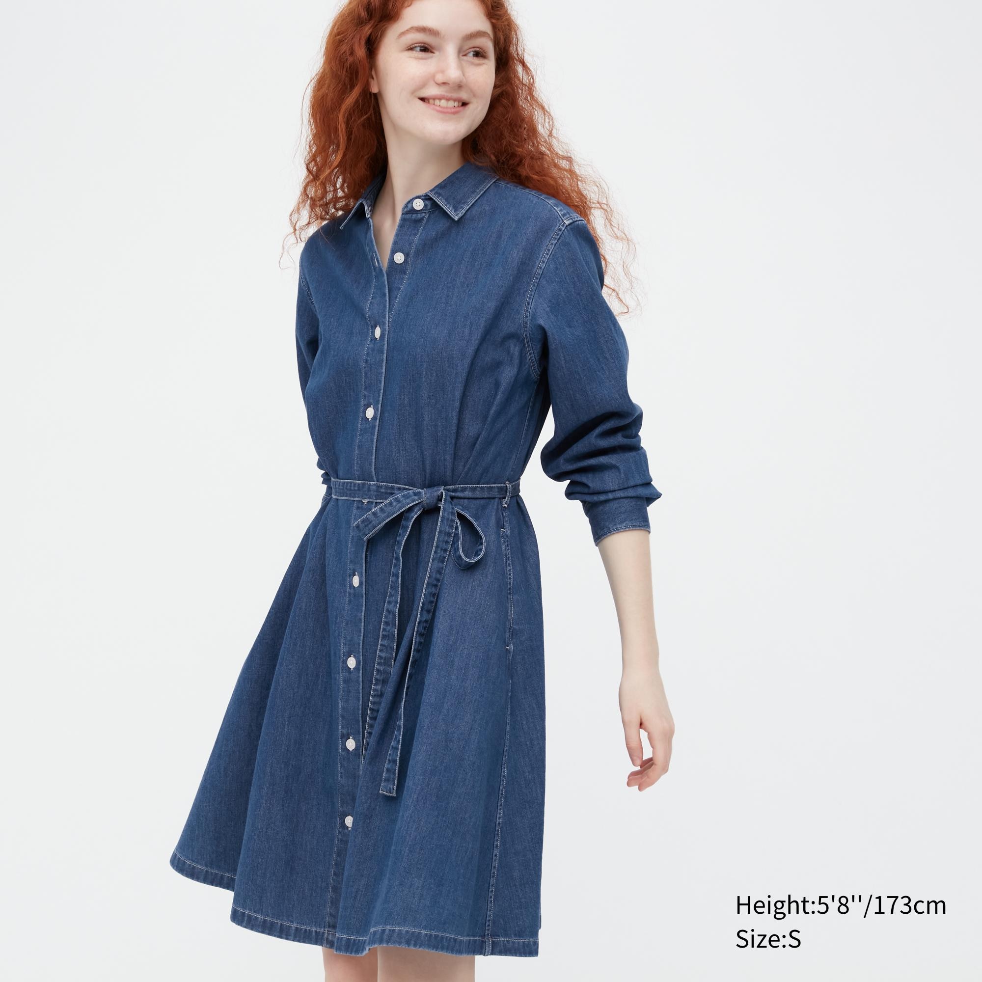 

Платье женское UNIQLO 453353COL65 синее M (доставка из-за рубежа), 453353COL65