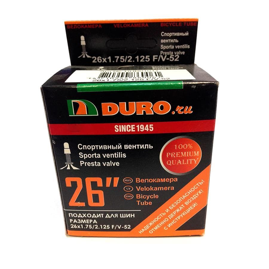 

Велокамера 26" DURO 26x1,75/2,125 F/V-52/DHB01017, DHB01017