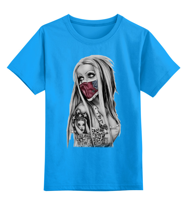 

Детская футболка классическая Printio Girl, р. 128, Голубой, 0000000665768