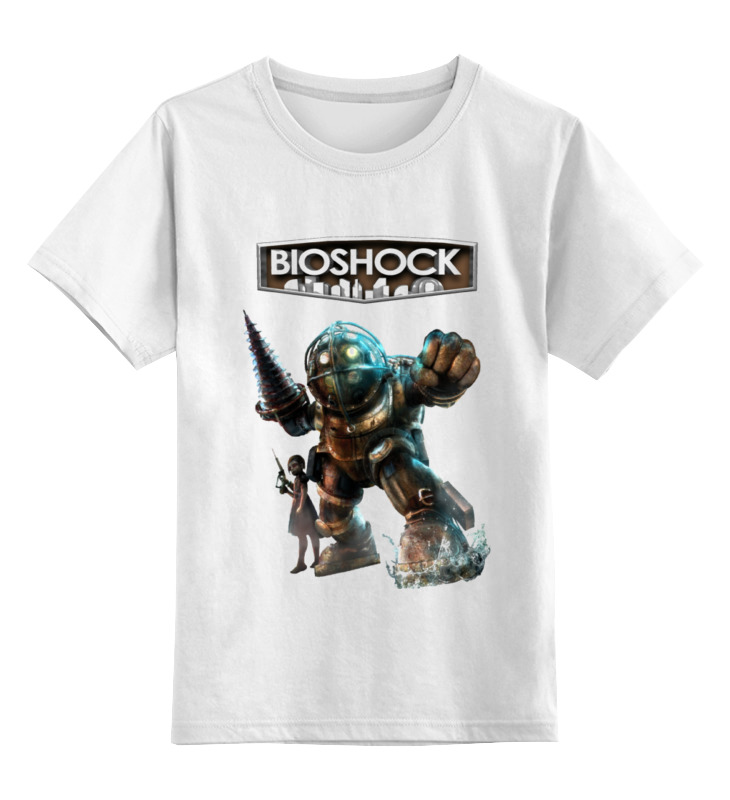 

Детская футболка классическая Printio Bioshock, р. 128, Белый, 0000000666559